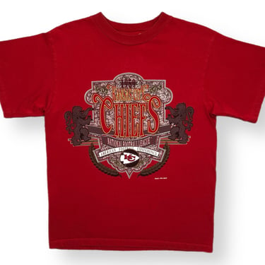 Vintage 1994 Kansas City Chiefs Football Big Logo Graphic T-Shirt Size Medium/Large 