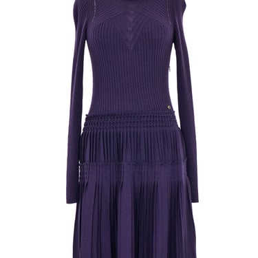 2008 Chanel Plum Rib Knit Dress