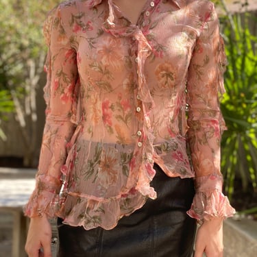Dolce & Gabbana Floral Chiffon Blouse