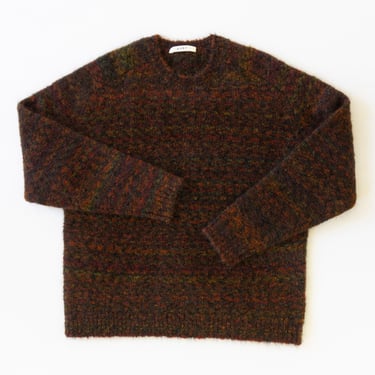 Space Dye Crewneck Sweater in Earth Brown
