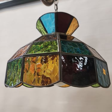 Multicolor Stained Glass Pendant