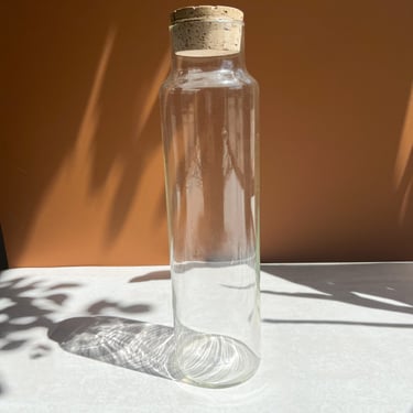 Tall Glass Canister With Cork