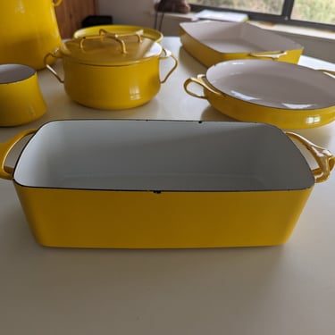 Vintage Modern Dansk Kobenstyle Large Yellow Loaf Pan by Jens Quistgaard 