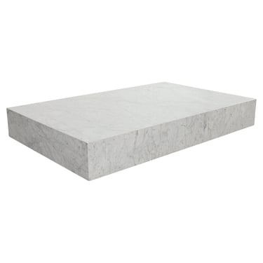 Timothy Oulton Monumental Floating Carrara Marble Cocktail Table