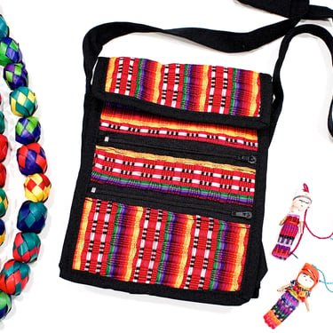 Deadstock VINTAGE: 1980s - Native Guatemalan Small Padded Bag Pouch Bag - Native Textile - Phone Bag - Boho, Hipster - SKU 1-E1-00030156 