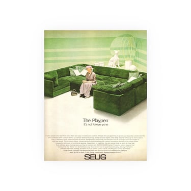 Vintage 1970s Magazine Advertisement Poster | The Playpen Sofa, 1975 | 11