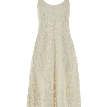 Prada Woman Ivory Lace Dress