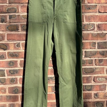 Vintage 70s 80s OG 507 Military Pants 34 x 35 Long Green Trousers by TimeBa