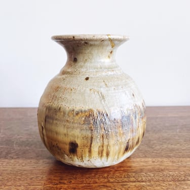 Vintage Kintsugi Stoneware Pottery Vase 