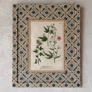 18th C. Weinmann Hand Colored Botanical Engraving in Painted Frame I