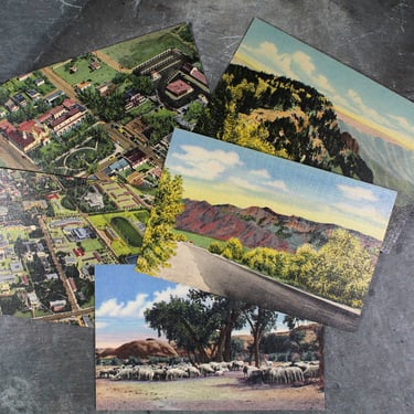 Albuquerque New Mexico/Sandria Mountains Postcards circa 1950s/60s | Vintage Linen Postcards from the Southwest 
