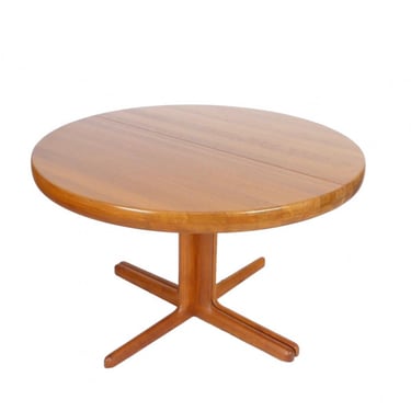 Round Teak Pedestal Dining Table With Leaves