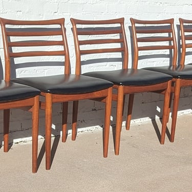 Mid Century Danish Modern Erling Torvits Dining Chairs 