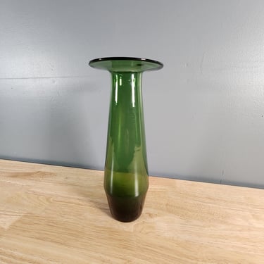 Green Glass Italian Vase 