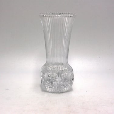 vintage Fostoria Ribbed Thumbprint Bud Vase 