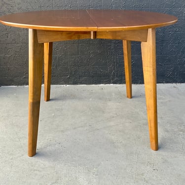 Round Wooden MCM Dining Table