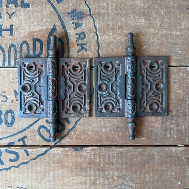 Pair of Ca. 1880s Eastlake Door Steeple Tip Hinges 3