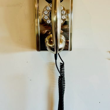 Retro Chrome Crosley Wall Phone