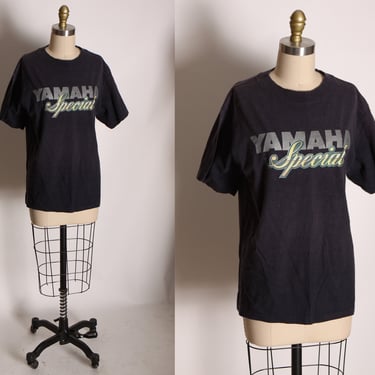 1970s 1980s Black Short Sleeve Yamaha Special T-Shirt by Yamaha -L 