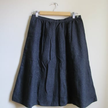 70s Pendleton Charcoal Gray Wool Skirt M 30 Waist 