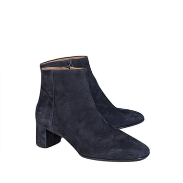 Via Spiga - Navy Suede Short Ankle Boots Sz 9