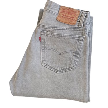 grey Levis 501 / high waist jeans / 1980s grey Levis 501 high waist boyfriend jeans 30 