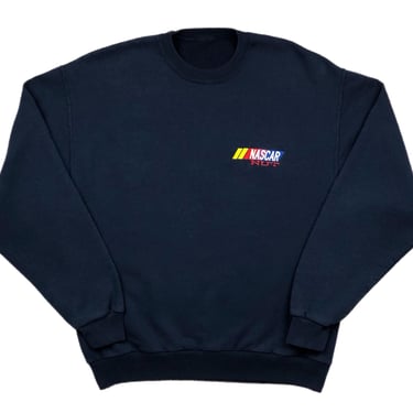 Vintage 90s NASCAR Nut Embroidered Race Car Promotional Crewneck Sweatshirt Pullover Size Medium 