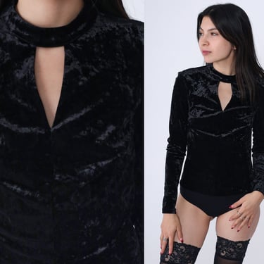 Karl Lagerfeld x Wolford 2000s Black Cotton High Collar Zip-Up Bodysuit –  Featherstone Vintage
