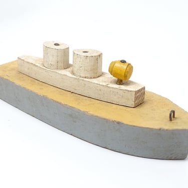 Vintage Mini Model Wooden Ship, The Distillery Vintage