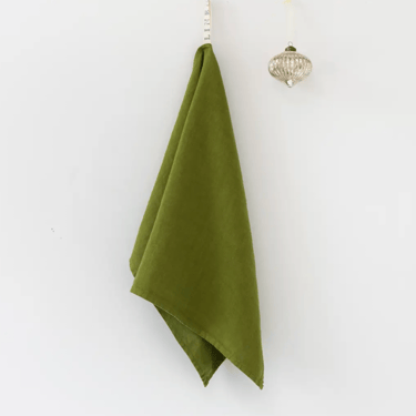 Linen Kitchen Towel | Christmas Green