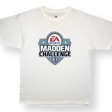 Vintage 2007 EA Sports Madden Football Challenge Video Game Contest Competitor Graphic T-Shirt Size Large 