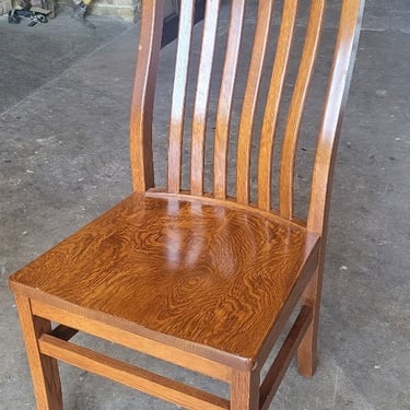 Tall Back Slated Wood Chairs