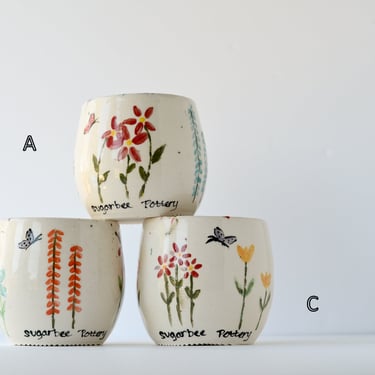 Wildflower Cups - Handmade Ceramic Cups 