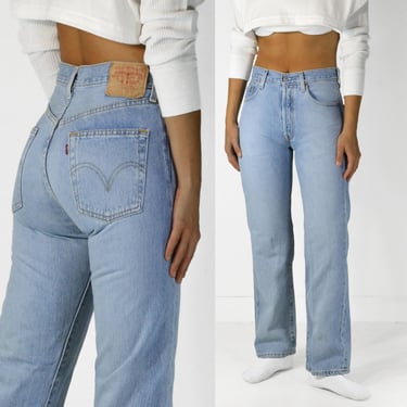 Vintage Levi's 501 Jeans W30 Tag, 29 Waist, 100% Cotton Denim, Button Fly 