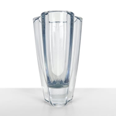 Asta Stromberg Tri-Symmetric Crystal Glass Vase 