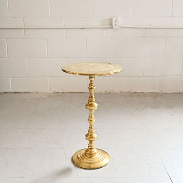 vintage English brass side table