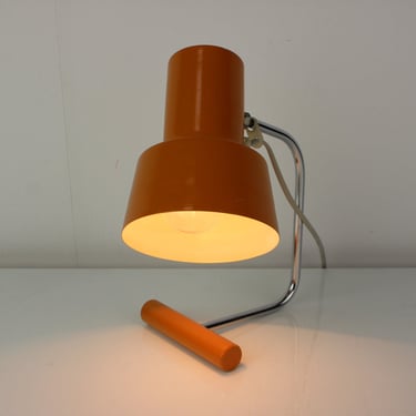 Red Table Lamp with Adjustable Shade by Hurka for Drupol, 1960s / Mid-century / Red Colour / Vintage Lamp / 