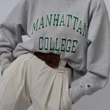 90s 'Manhattan College' Champion Reverse Weave Sweatshirt