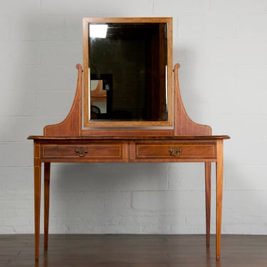 19th Century Edwardian Mahogany Vanity Table 