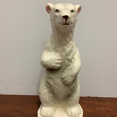 Vintage Polar Bear Statue 
