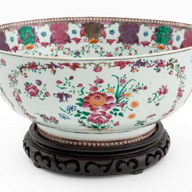 Chinese Export Famille Rose Porcelain Punch Bowl