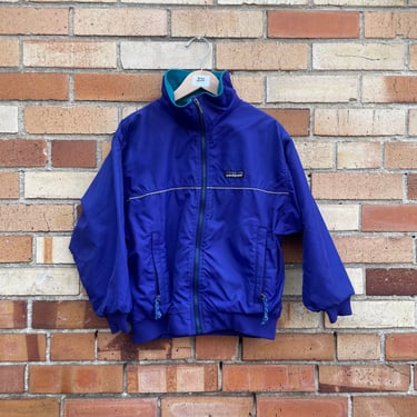 vintage 90s kids purple patagonia fleece jacket / kids 8 