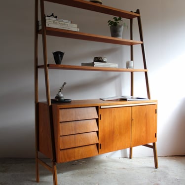 Swedish Bookcase & Desk in Teak