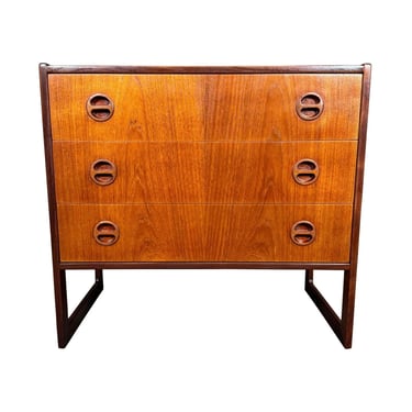 Vintage Danish Mid Century Modern Teak LowBoy Dresser Chest by Arne Wahl Iversen 
