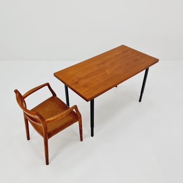 Dining German teak vintage extendable table, 1950s 