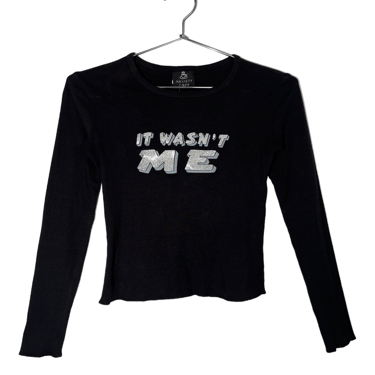 "It Wasn't Me" Graphic Long Sleeve Top