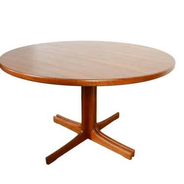 Round Teak Dining Table Karl Erik Ekselius for J.O. Carlsson Teak Pedestal Table Danish Modern 