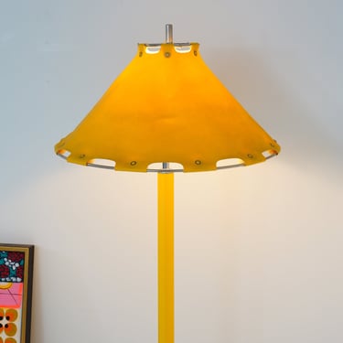Midcentury Yellow Floor Lamp, 1970s 