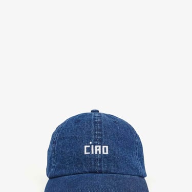 Baseball Hat - Navy Denim w/ Embroidered