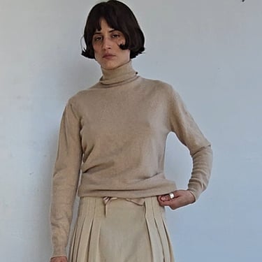 Oat Cashmere Turtleneck (M)